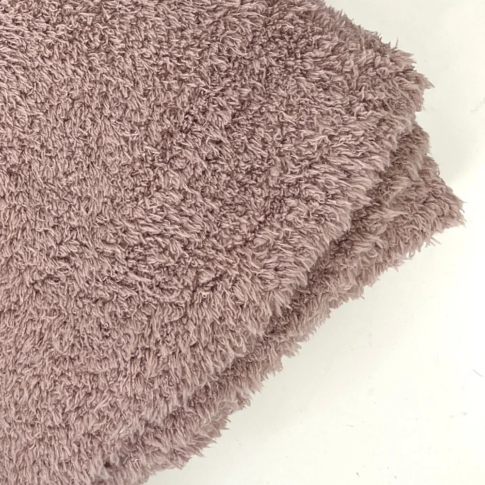 BAREFOOT DREAMS CozyChic Contrast Tip Throw Blanket NEW Vintage Rose Rare